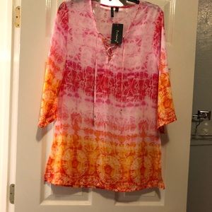 Portocruz Pink/0range size Small coverup.